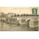 carte postale ancienne 08 CHARLEVILLE MEZIERES. Pont de pierre avant la guerre. Expédiée qu'en 1924