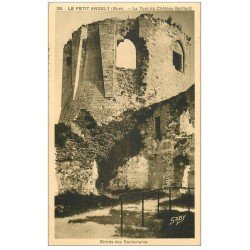 carte postale ancienne 27 LES ANDELYS. Château Gaillard Entrée Souterrains 1937