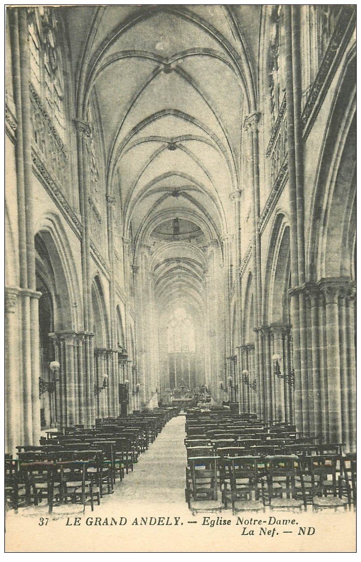 carte postale ancienne 27 LES ANDELYS. Eglise Notre-Dame Nef 37