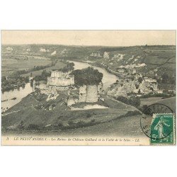carte postale ancienne 27 LES ANDELYS. Ruines Château Gaillard 1912