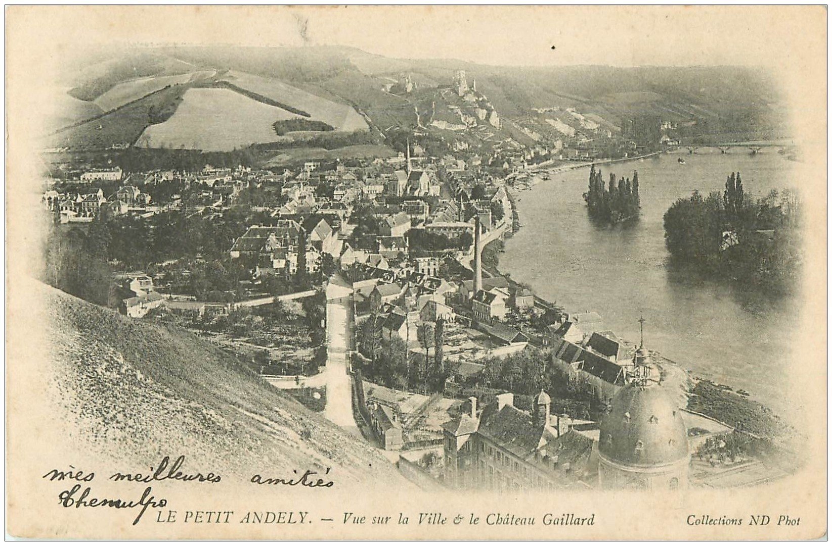 carte postale ancienne 27 LES ANDELYS. Vue Château Gaillard 1904