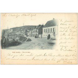 carte postale ancienne 27 LES ANDELYS. Vue du Quai 1901 Hôtel Belle-Vue et barques de Pêcheurs