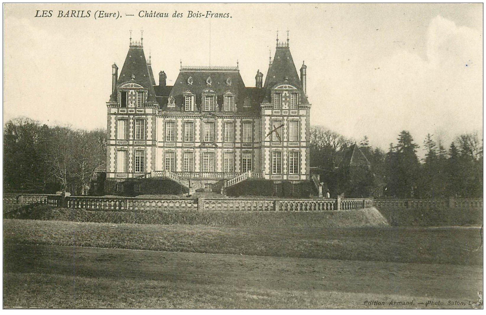carte postale ancienne 27 LES BARILS. Château des Bois-Francs