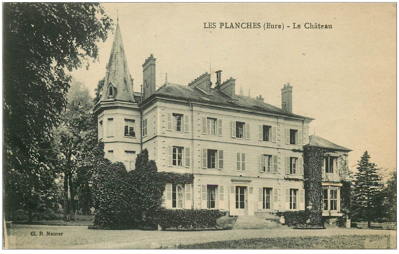 carte postale ancienne 27 LES PLANCHES. Le Château