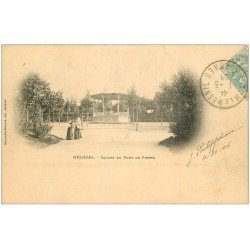 carte postale ancienne 08 CHARLEVILLE MEZIERES. Square du Pont de Pierre 1905