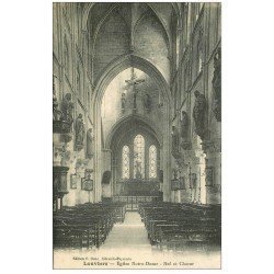 carte postale ancienne 27 LOUVIERS. Eglise Notre-Dame Nef et Choeur