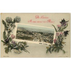 carte postale ancienne 27 LOUVIERS. Fantaisie Vue et Fleurs