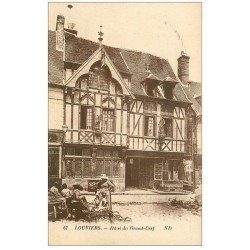 carte postale ancienne 27 LOUVIERS. Hôtel du Grand Cerf
