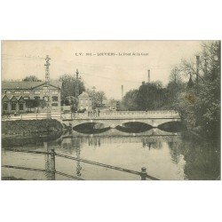 carte postale ancienne 27 LOUVIERS. Pont Porte de la Gare