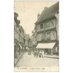 carte postale ancienne 27 LOUVIERS. Rue du Matrey Horloger Delanoë Boscher