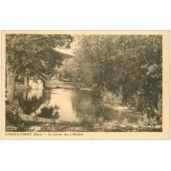 carte postale ancienne 27 LYONS-LA-FORET. Le Lavoir des 3 Moulins