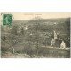 carte postale ancienne 27 LYONS-LA-FORET. Vue de la Ville et Cimetière 1914