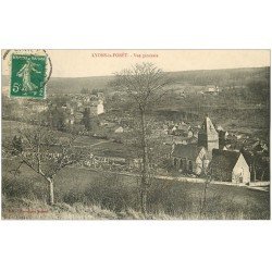 carte postale ancienne 27 LYONS-LA-FORET. Vue de la Ville et Cimetière 1914