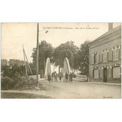 carte postale ancienne 08 CHATEAU-PORCIEN. Pont de la Rivière d'Aisne 1932