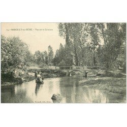 carte postale ancienne 27 MARCILLY-SUR-EURE. Partie canotage sur le Couénon