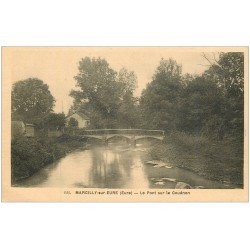 carte postale ancienne 27 MARCILLY-SUR-EURE. Pont sur le Couénon 1948