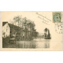 carte postale ancienne 27 MEREY. L'Eure 1907. Mini pli