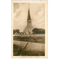 carte postale ancienne 27 MOISVILLE. Eglise et Cimetière