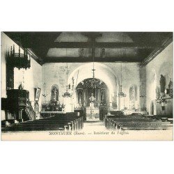 carte postale ancienne 27 MONTAURE. Intérieur Eglise