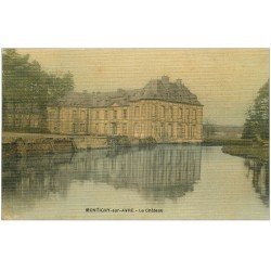 carte postale ancienne 27 MONTIGNY-SUR-AVRE. Le Château. Belle carte toilée