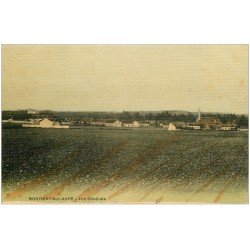 carte postale ancienne 27 MONTIGNY-SUR-AVRE. Vue du Village. Belle carte toilée