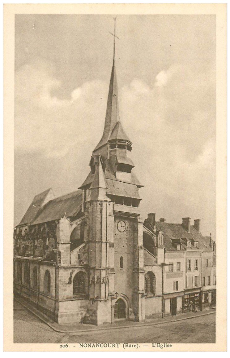 carte postale ancienne 27 NONANCOURT. L'Eglise