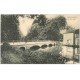 carte postale ancienne 27 NONANCOURT. Personnage sur le Pont Vert