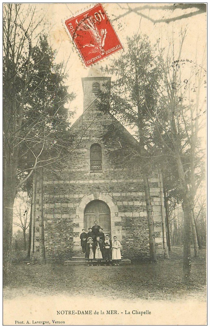 carte postale ancienne 27 NOTRE-DAME DE LA MER. La Chapelle 1909