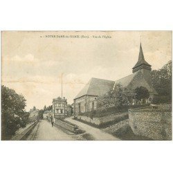 carte postale ancienne 27 NOTRE-DAME-DU-HAMEL. Rue de l'Eglise 1904