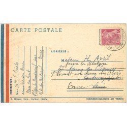 carte postale ancienne 27 NOTRE-DAME-DU-VAUDREUIL. Carte correspondance 1939