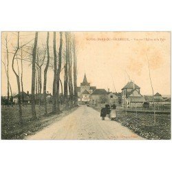 carte postale ancienne 27 NOTRE-DAME-DU-VAUDREUIL. Eglise et Pays Femme et landau