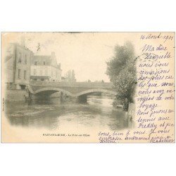 carte postale ancienne 27 PACY-SUR-EURE. Le Pont sur l'Eure 1901