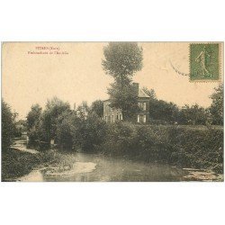 carte postale ancienne 27 PITRES. Embouchure de l'Andelle 1930