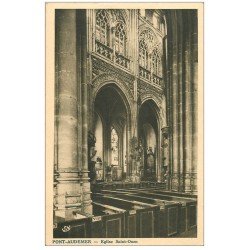 carte postale ancienne 27 PONT-AUDEMER. Eglise Saint-Ouen intérieur