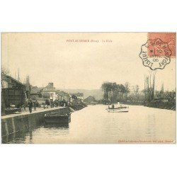 carte postale ancienne 27 PONT-AUDEMER. La Risle 1906