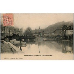 carte postale ancienne 27 PONT-AUDEMER. Le Barrage 1906