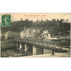 carte postale ancienne 27 PONT-AUDEMER. Le Barrage 1914. Aux Galeries de Paris