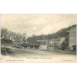 carte postale ancienne 27 PONT-AUDEMER. Le Barrage en amont