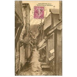 carte postale ancienne 27 PONT-AUDEMER. Rivière Rue aux Pâtissiers 1937