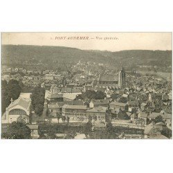 carte postale ancienne 27 PONT-AUDEMER. Vue générale 1918