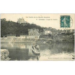 carte postale ancienne 08 FUMAY. L'Appel au Passeur en barque 1911