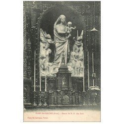 carte postale ancienne 27 PONT-DE-L'ARCHE. Statue Notre-Dame des Arts