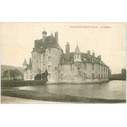 carte postale ancienne 27 PONT-SAINT-PIERRE. Château 1921