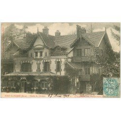 carte postale ancienne 27 PONT-SAINT-PIERRE. Château Chalet 1904