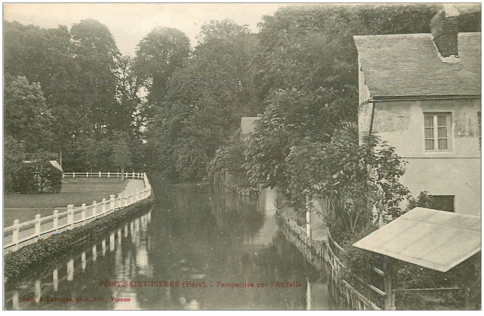 carte postale ancienne 27 PONT-SAINT-PIERRE. L'Andelle