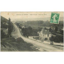 carte postale ancienne 27 PORT-VILLEZ. Route de Paris 1915