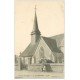 carte postale ancienne 27 QUATREMARE. L'Eglise et Cimetière animation