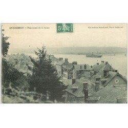 carte postale ancienne 27 QUILLEBEUF-SUR-SEINE. La Seine 1908