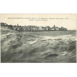 carte postale ancienne 27 QUILLEBEUF-SUR-SEINE. Le Mascaret 1921