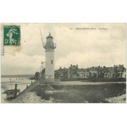carte postale ancienne 27 QUILLEBEUF-SUR-SEINE. Le Phare 1908